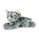 plyšová kočka šedá ležící, 30 cm, ECO-FRIENDLY