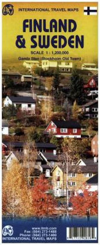International Travel Map ITM Topographische Karte Sweden & Finland