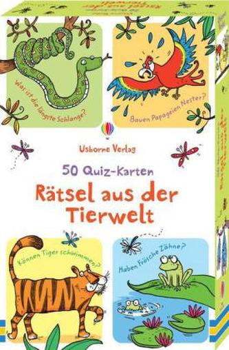 50 Quiz-Karten: Rätsel aus der Tierwelt (Kinderspiel)