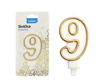 Svíčka č.  9 ZLATÁ LUMA
