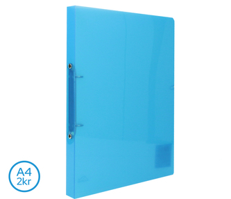 Pořadač LUMA A4 diagonální 2 kroužkový modrý