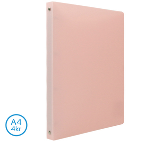 Zakladač LUMA A4 pastel 4 krúžkový ružový