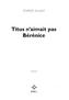 Titus n'aimait pas Bérénice
