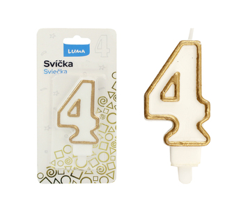 Svíčka č.  4 ZLATÁ LUMA