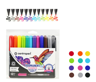Centropen Popisovač 2896 Permanent creative - sada 12 barev