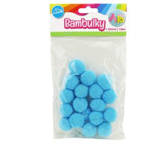 Bambulky modré svetlo, 18ks 25mm LUMA