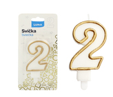 Svíčka č.  2 ZLATÁ LUMA
