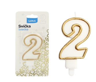 Svíčka č.  2 ZLATÁ LUMA