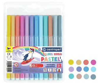 Fix CENTROPEN 7550/12 farieb trojhranné PASTEL