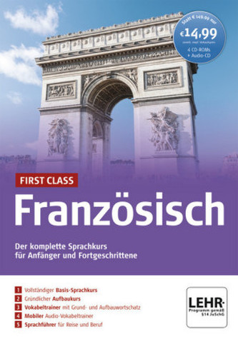 First Class Französisch, 4 CD-ROMs + Audio-CD