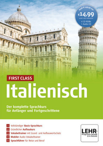First Class Italienisch, 4 CD-ROMs + Audio-CD