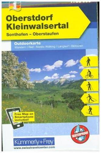Kümmerly & Frey Outdoorkarte Oberstdorf, Kleinwalsertal, Sonthofen, Oberstaufen