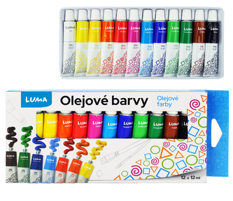 Barvy olejové sada LUMA 12 barev 12ml