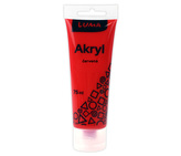Farby akrylové 75ml, červená tmavo, LUMA