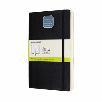Moleskine Zápisník Expanded měkký čistý černý L