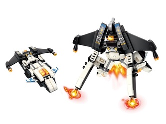 Qman Guardian of Star's Core 3102-5 Noční válečné letadlo ""Mark"" 2v1