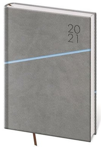 Diář 2021 denní A5 Grife - šedo/šedá
