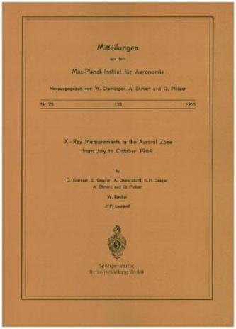 X-Ray Measurements in the Auroral Zone from July to October 1964