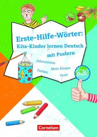 Erste-Hilfe-Wörter: Kita-Kinder lernen Deutsch mit Postern