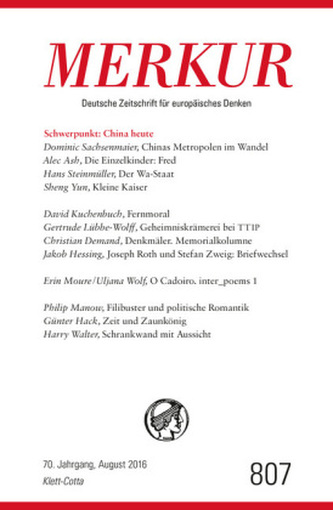 MERKUR Deutsche Zeitschrift für europäisches Denken. Nr.807