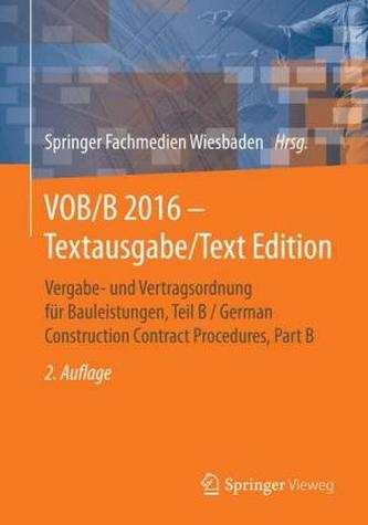 VOB/B 2016 - Textausgabe/Text Edition