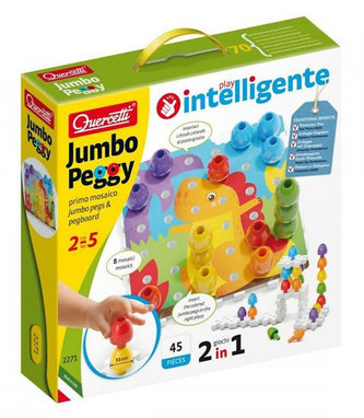 Jumbo Peggy jumbo pegs & pegboard - mozaika s veľkými štipcami
