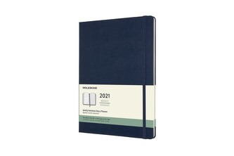 Moleskine Plánovací zápisník 2021 tvrdý modrý XL