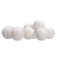 LED řetěz vánoční koule bavlněné, 10LED, 1m, 2x AA, IP20