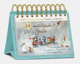 24 nostalgische Grüße, Tisch-Adventskalender