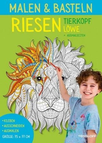 Malen & Basteln. RIESEN Tierkopf Löwe