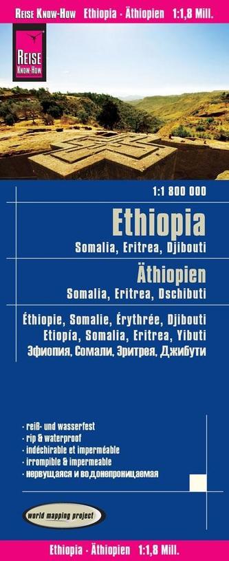 World Mapping Project Reise Know-How Landkarte Äthiopien, Somalia, Eritrea, Dschibuti (1:1.800.000). Ethopia, Somalia, Eritrea,