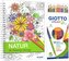 Kreativset: Malbuch Natur + 12 Farbstifte bicolor (24 Farben)