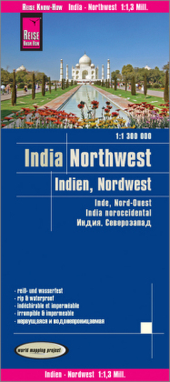 World Mapping Project Reise Know-How Landkarte Indien, Nordwest (1:1.300.000). Northwest India / Inde, nord-ouest / India norocc