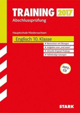 Training Abschlussprüfung 2017 - Hauptschule Niedersachsen - Englisch, mit MP3CD