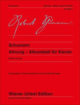 Ahnung, Albumblatt für Klavier