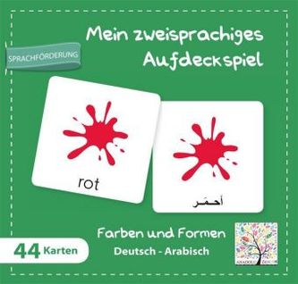 Mein zweisprachiges Aufdeckspiel, Farben und Formen Deutsch-Arabisch (Kinderspiel)