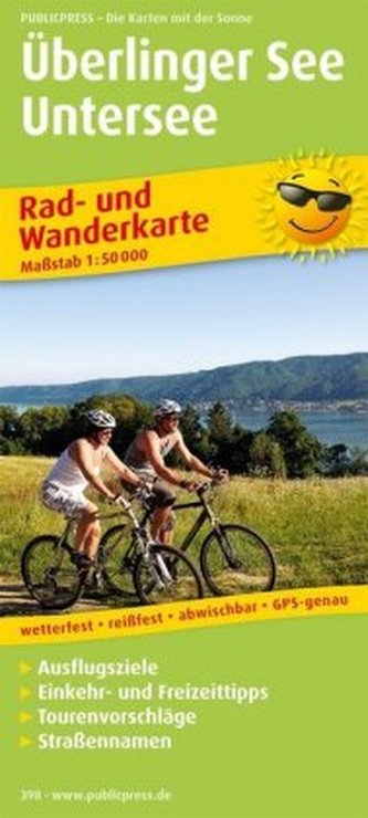 PublicPress Rad- und Wanderkarte Überlinger See, Untersee