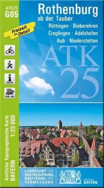 Amtliche Topographische Karte Bayern Rothenburg ob der Tauber