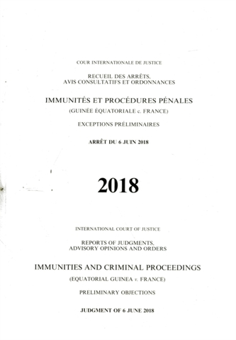 Reports of Judgments, Advisory Opinions and Orders