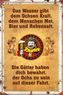 Blechschild 'Ochs und Mensch''