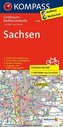 Kompass Großraum-Radtourenkarte Sachsen, 2 Bl.
