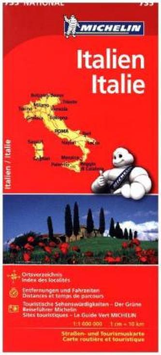 Michelin Karte Italien. Italie
