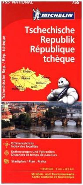 Michelin Karte Tschechische Republik. République tchèque