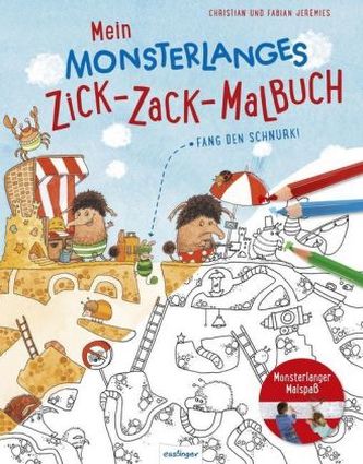 Mein monsterlanges Zick-Zack-Malbuch: Fang den Schnurk!