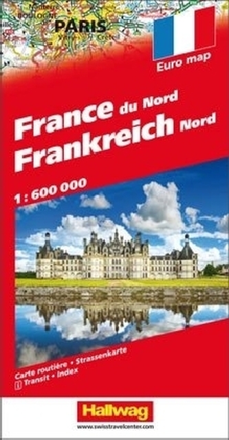 Hallwag Straßenkarte Frankreich Nord