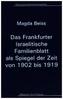 Das Frankfurter Israelitische Familienblatt als Spiegel der Zeit von 1902 bis 1919