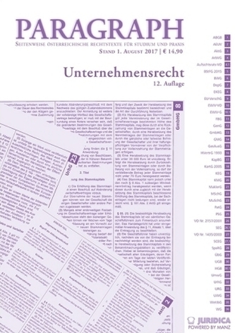 Unternehmensrecht (f. Österreich)