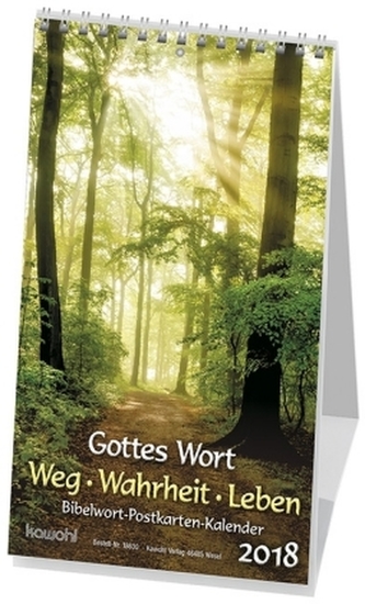 Gottes Wort, Weg - Wahrheit - Leben, Postkartenkalender 2018