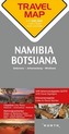 Travelmap Reisekarte Namibia / Botsuana / Südafrika / Namibia / Botswana / South Africa 1:1.500.000