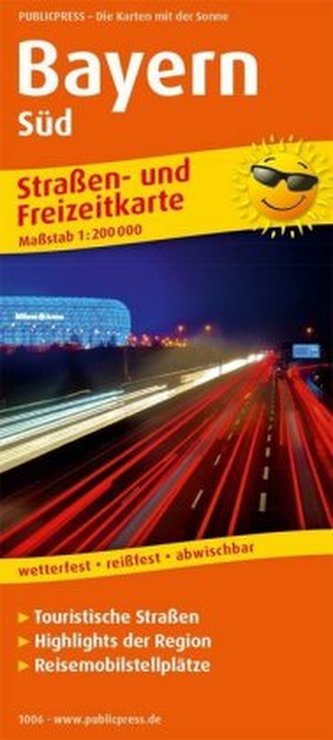 PublicPress Straßen- und Freizeitkarte Bayern-Süd